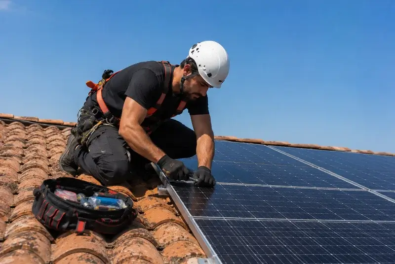 Maintenance et monitoring de panneaux solaires à Uza